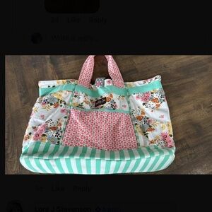 Matilda Jane Pink and Green Patchwork Tote Bag diaper bag